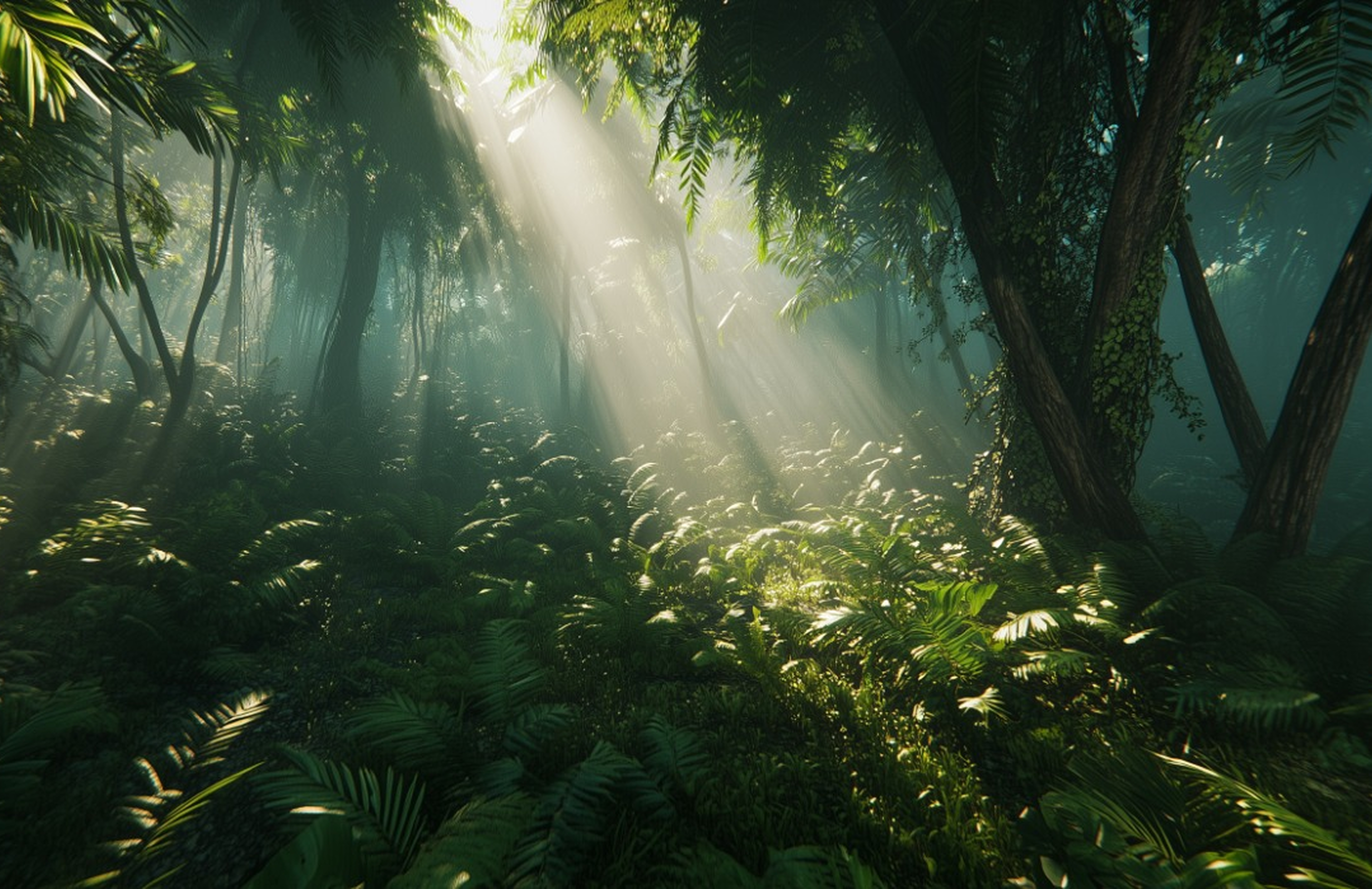 Forest background with logo